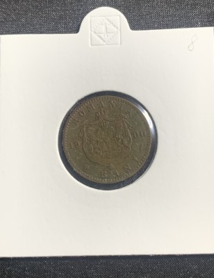 Moneda 2 bani 1900 Romania foto