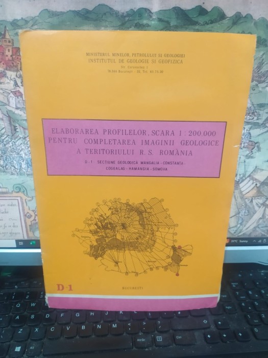 Hartă D-1, Secțiune geologică Mangalia-Constanța-Cogealac-hamangia-Somova, c. 1984, 103