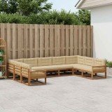 Cumpara ieftin Set de canapele de exterior 9 buc. 9-Locuri Natural si Bej