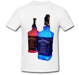 Cumpara ieftin Tricou &quot; Jack Daniels Red &amp; Blue &quot;