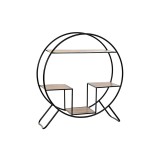 Cumpara ieftin Raft DKD Home Decor Negru Gri Deschis, Metal Brad, 4 Rafturi, 90x30x100 cm