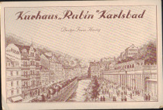 Carte Postala - Kurhaus &amp;quot;Rubin&amp;quot; Karlsbad &amp;quot;CP5&amp;quot; foto