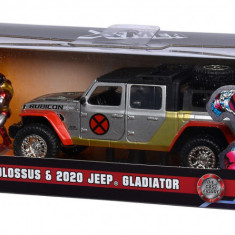 JADA MARVEL SET MASINUTA METALICA JEEP GLADIATOR SCARA 1:32 SI FIGURINA DIN METAL COLOSSUS SuperHeroes ToysZone