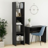 Bibliotecă, gri, 40x35x180 cm, lemn prelucrat