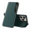 Husa iPhone 15 Pro Eco Leather View flip tip carte, verde