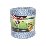 Fir pentru gard electric 1000 m, 2 mm, 6x0.20 mm SS, albastru-alb