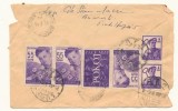 Romania 1956 Ziua Copilului cu vigneta POKOJ - timbru circulat pe fragment de plic