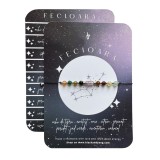 Bratara reglabila argintie Zodia Fecioara din 9 cristale naturale si otel inoxidabil