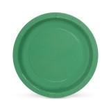 Set 10 farfurii din carton natural, 20 cm, verzi