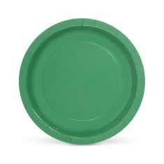 Set 10 farfurii din carton natural, 20 cm, verzi