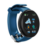 Ceas Smartwatch Techstar&reg; D18, 1.3inch OLED, Bluetooth 4.0, Monitorizare Tensiune, Puls, Oxigenarea Sangelui, Waterproof IP65, Albastru