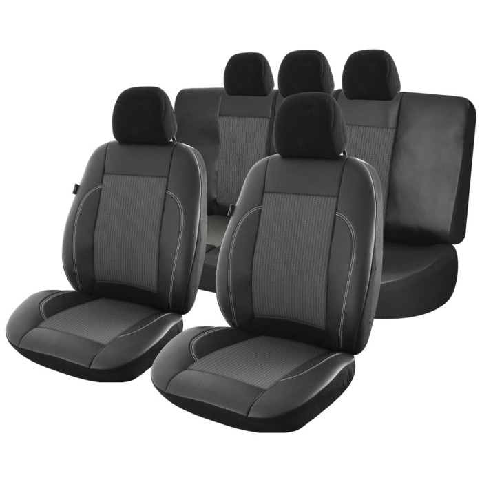 Set Huse scaune auto piele si textil HYUNDAI Tucson 2016 - 2019 bancheta fractionata