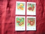 Serie mica Ungaria 1986 - Fructe , 4 valori stampilate, Stampilat