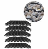 Set de 10 grile pentru gazon din plastic negru ecologice durabile