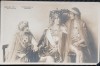 Fotografie tip Carte Postala, Regina Maria impreuna cu doua dintre fiicele ei, Elisabeta si Maria, 1922