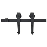 Cumpara ieftin Set feronerie pentru usi glisante SKIEN, negru, 200 cm, otel