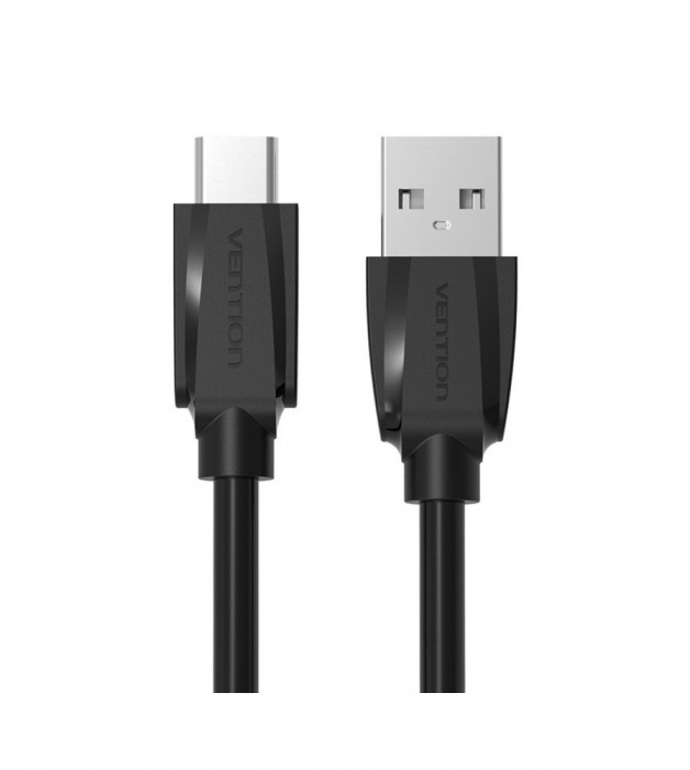 Cablu de date USB 2.0 la USB de tip C - Negru-Lungime 1 Metru