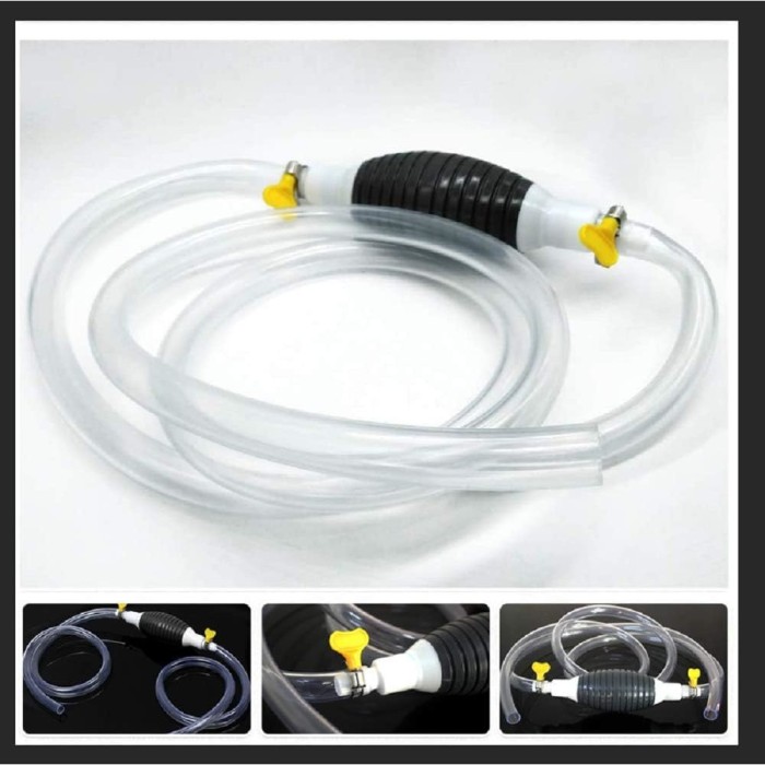 Pompa manuala transfer carburant QttvbTna, PE, etansa, alba, 90cm