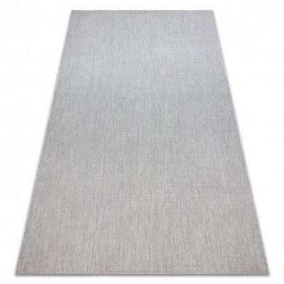 Covor sisal Flat 48663/037 uniformă argintiu , 80x150 cm foto