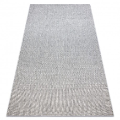 Covor sisal Flat 48663/037 uniformă argintiu , 200x290 cm