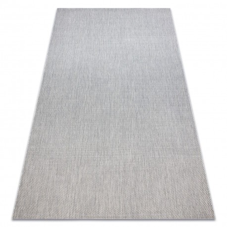 Covor sisal Flat 48663/037 uniformă argintiu , 140x200 cm