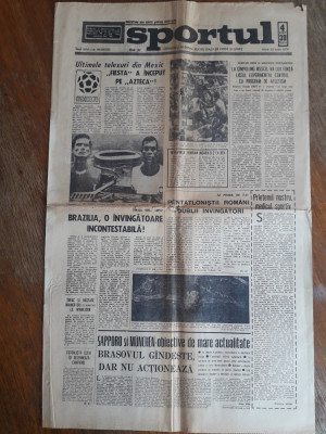 Ziarul Sportul 30 Mai 1970, articole Mexic 70 / CSP foto
