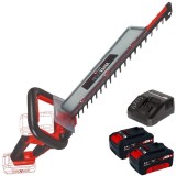 Einhell GE-CH 36/61 Li PXC + Twinpack + 4514095 - Masina de tuns gard viu 67 cm + Set 2 acumulatori si incarcator Li-Ion 18 V 4 Ah