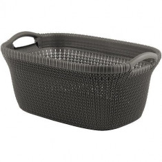 Coș Curver KNIT 3677 40L, maro, 60x27x39 cm, pentru rufe, lenjerie de pat