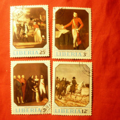 Serie mica Liberia 1970 - Napoleon , 4 val. stampilate
