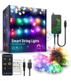 Sir de lumina inteligenta USB - 50 LED RGBIC 16 milioane de culori 5m IP65 Wi-Fi Bluetooth 5.0, Phenom