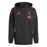 FC Liverpool geacă de bărbați cu glugă Allweather black - XL