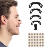 Dilatator Nazal Magnetic Salestore.ro&reg; &ndash; Anti-sforăit, Oxigenare, 4 Benzi, Aplicator, 30 Plasturi, Rezistent, Negru