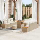 Cumpara ieftin Set de canapele pentru grădină 9 pcs Bej, crem 80 x 80 x 71 cm