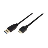 CABLU alimentare si date LOGILINK, USB 3.0 (T) la Micro-USB 3.0 (M), 3m, negru, &quot;CU0028&quot; (timbru verde 0.18 lei)