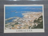 GIBRALTAR - VEDERE DE PE STANCA A ORASULUI SI PORTULUI CU TELEFERICUL CE URCA, Necirculata, Fotografie