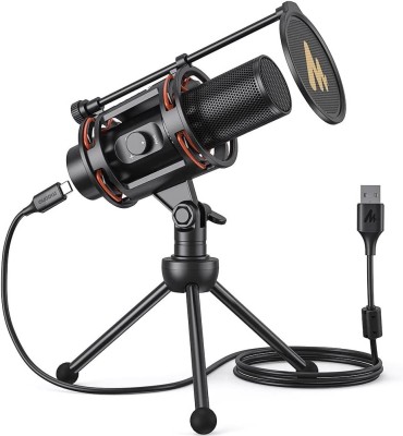 Microfon gaming cu condensator Maono PM471TS, 192KHZ 24BIT, pentru streaming live, USB foto
