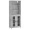 Dulap inalt, gri beton, 69,5x34x180, lemn compozit