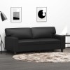 VidaXL Canapea cu 2 locuri, negru, 140 cm, piele ecologică 359417