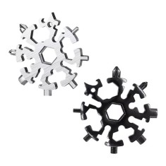 Set 2 brelocuri cu capete de surubelnita, 6.9 x 6.9 cm, otel inoxidabil