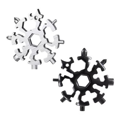 Set 2 brelocuri cu capete de surubelnita, 6.9 x 6.9 cm, otel inoxidabil foto