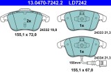 ATE 13.0470-7242.2 ATE Ceramic set placute frana,frana disc