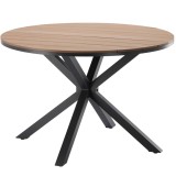 Masa rotunda de gradina cu blat polywood si cadru aluminiu, 112x73 cm
