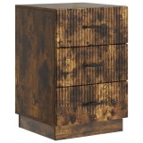 vidaXL Dulap de noapte Stejar fumuriu 43 x 41 x 63,5 cm Lemn prelucrat 895250