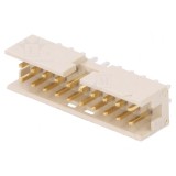 Soclu Cablu-Placă Minitek 2mm 20 PIN PCB 2A THT