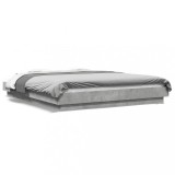 Cumpara ieftin Cadru de pat, gri beton, 160x200 cm, lemn prelucrat