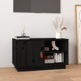 Comoda TV, negru, 70x34x40 cm, lemn masiv de pin GartenMobel Dekor, vidaXL