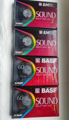 BASF casete audio noi sigilate de 60 si 90 de minute. foto