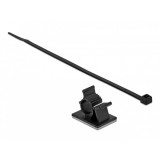 Set 10 bride L 300 x W 4.8 mm + 10 cleme 37 x 18 mm Negru, Delock 18880