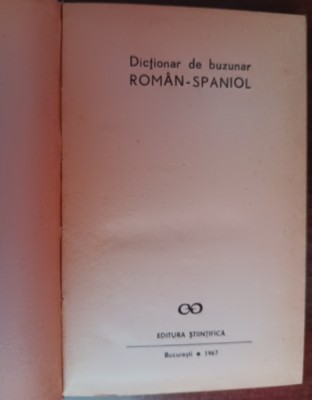 myh 17 - Farii - Munteanu - Dictionar de buzunar roman-spaniol - editia 1967 foto