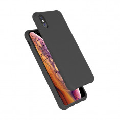 Husa TPU OEM Shockproof Frosted pentru Apple iPhone X / Apple iPhone XS, Neagra